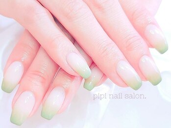 ピピ(pipi)の写真/【ワンカラー/フレンチ/クリアネイル】大人女性に大人気☆品のある仕上がりに♪ワンカラー¥4,000～