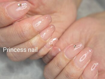 プリンセスネイル(Princess nail)/ベージュ×ピンクラメグラ9000