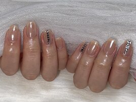 【ベージュ×ホワイトミラー】