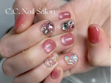 シーシーネイルサロン 池袋(C.C.Nail salon)/マグネット+埋め尽くしアート
