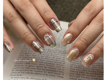 エラ(era)/チェック　ニュアンスネイル