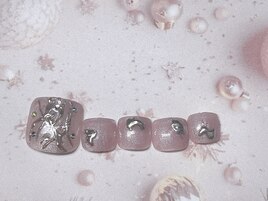 12月定額フットネイルアート