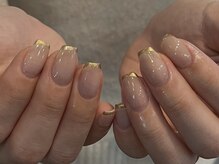 エティル(Etel atelier)/ミラーフレンチ/フレンチネイル