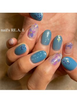 ネイルズリアル 倉敷(nail's RE.A.L)/紫陽花ネイル