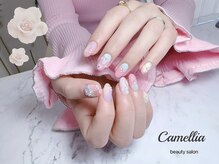 カメリア(Camellia)/手描き/ハンドネイル/フェルイン