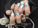 宝石青マグネットガラスフレンチ