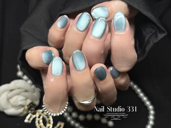 サンサンイチ 関内店(331)/宝石青マグネットガラスフレンチ