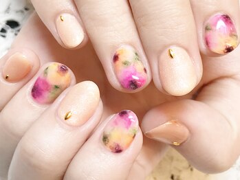 ネイルマジック 仙台一番町店(NAIL MAJIC)/手描きフラワーネイル★オーダー