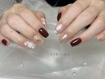 ヴィオリッシュ 大元店(VIOLISH)/bordeaux × check