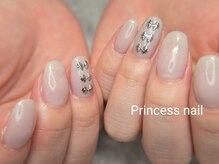 プリンセスネイル(Princess nail)/シルバー ミニリボン7900