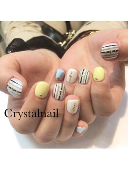 クリスタルネイル ボンベルタ橘店(CRYSTAL NAIL)/ストライプネイル