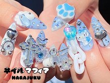 ネイルマフィア 原宿(NAIL MAFIA)/ホワイト×ブルー☆