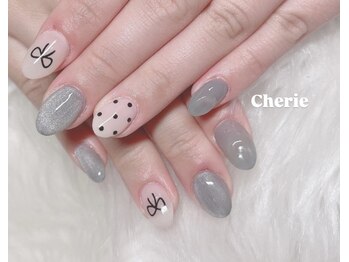 シェリエ(Cherie)/手描きリボン×ドット