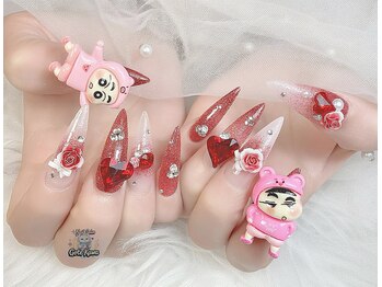 ゴテかわ(GOTE KAWA)/3Dネイル、長さだし