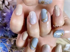 手書きアート/ミラーネイル