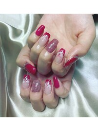 雪の結晶ネイル