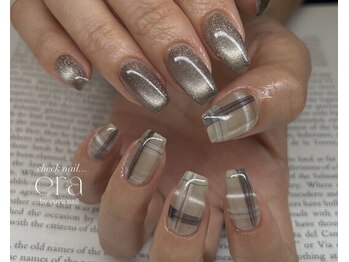 エラ(era)/チェックネイル　5本アート