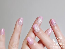 レースフラワーネイル