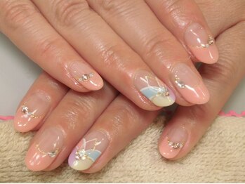 アンビジュネイル 上里店(An'bijou nail)の写真/ゴージャスもシンプルも可愛くあなた好みに仕上げてくれる[ハンドジェル(アートのせ放題)]は試す価値あり★