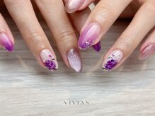 ヴィヴィアン ネイル(Vivian nail)/梅雨　紫陽花　あじさい　