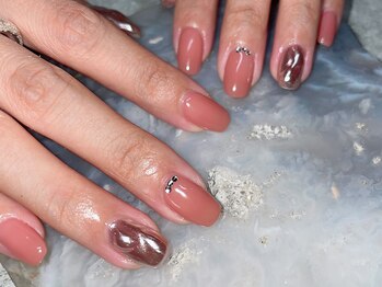ステムネイル 下北沢(stem nail)/ヌーディーピンク ミラー