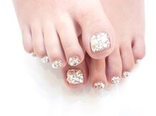 ネイルコレクション ピンク(Nail Collection Pink)/フット：ストーンALL埋め尽くし