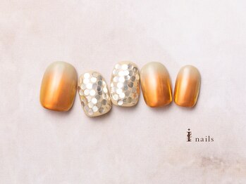 アイネイルズ 横浜EAST店(I-nails)/大人ホロメタリックネイル