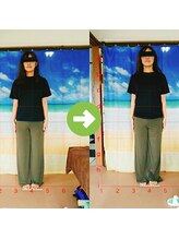 サプライズ整体院/30代ママさんの巻き肩初回結果