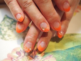 ~フレンチフラワーネイル~