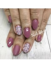 ネイルアンドまつげ リュフェール 五反田(Nail Lufaire)/ピンクツイードネイル