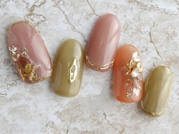 アモ ネイル(Amo NAIL)の写真/【オフ+丁寧ケア込パラジェルワンカラー¥4500】カラーMIXもOK◎とっておきの1色で指先から気分を上げて★