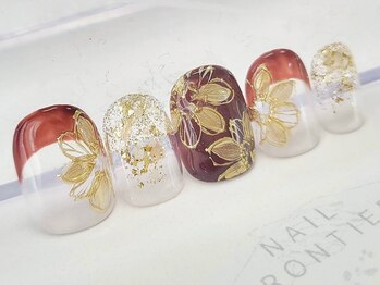 ネイルフロンティア 吉祥寺(NAIL FRONTIER)/ミラーフラワーフレンチ11980円