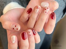 ネイル エミュスト(Nail Emuest)/バレンタインネイル