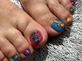 キラキラクロムハーツ風ネイル