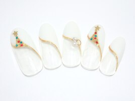 ＃フレンチ＃クリスマスネイル