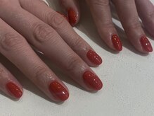 アイネイルズ 天神今泉店(I-nails)/【yuka.t】ワンカラーオレンジ