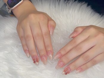 ENAIL 高田馬場店/ラメグラ×リボン/持ち込み