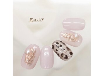 グラティフィープラスココ(gratify+coco)/【大人可愛いレオパードネイル】