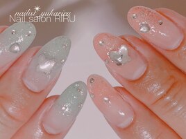 アシメグラデーションネイル