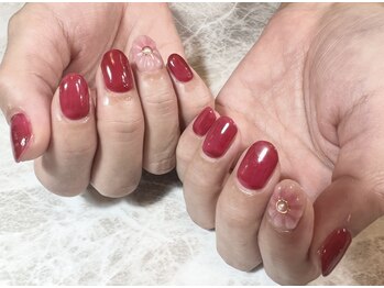 アロココネイル(Alococo nail)/ぷっくりお花ネイル