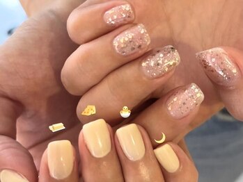 ネリネ 天神(nerine)/ワンカラー/ちぐはぐ/ラメネイル