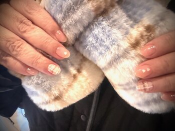 モツヲネイル(motsu.O! NAIL)/暖かチェックデザイン