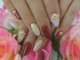 ボルドー秋ネイル☆