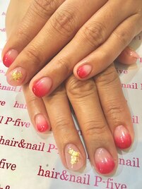 ☆赤のグラデーションネイル☆