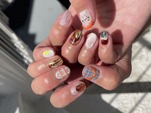 イビズ 新宿店(eviz)/ちぐはぐネイル