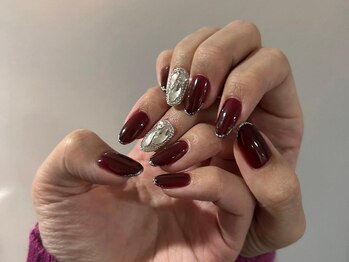 アイネイルズ 梅田店(I nails)/ストーン華奢ライン¥9700