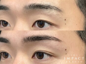 インパクト 岡山駅前サロン(IMPACT)/【メンズ眉】清潔感！平行アーチ