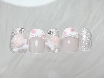ネイルメゾン 渋谷店(NAIL MAISON)/小花柄レース¥7500