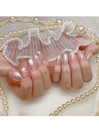 艶々ラメグラデーション