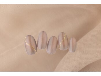 エムスラッシュネイル 本牧店(M SLASH)/シンプルミラーアートネイル